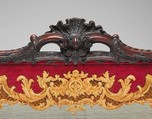 Cheval fire screen, Panel attributed to Thomas Moore (British, ca. 1700–1788), Mahogany, wool knotted-pile panel (not original to the screen), British