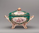 Tureen with cover (terrine du roi), Vincennes Manufactory (French, ca. 1740–1756), Soft-paste porcelain, French, Vincennes