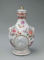 Pilgrim bottle with cover, Vienna, Hard-paste porcelain, Austrian, Vienna