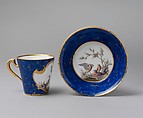 Cup and saucer (gobelet à lait et soucoupe), Vincennes Manufactory (French, ca. 1740–1756), Soft-paste porcelain, French, Vincennes
