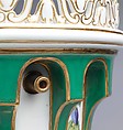 Vase with cover (Vase en tour) (one of a pair), Sèvres Manufactory (French, 1740–present), Soft-paste porcelain decorated in polychrome enamels, gold, French, Sèvres