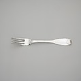 Serving fork, Melchior Latil (master 1748, died 1782), Silver, French, Draguignan (Aix Mint)