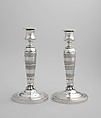 Pair of candlesticks, Carl Heinrich Hoffmann German, Silver, German, Berlin