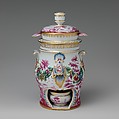Barrel-shaped réchaud, Doccia Porcelain Manufactory (Italian, 1737–1896), Soft-paste porcelain, Italian, Florence