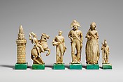 Chess set, Ivory, Burmese