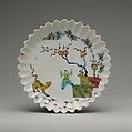 Plate, Villeroy (French, 1734/37–1748), Tin-glazed soft-paste porcelain decorated in polychrome enamels, French, Villeroy