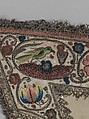 Gloves, Leather; silk worked with silk and metal threads, spangles; long-and-short, knot, satin, and couching stitches; metal thread bobbin lace, British or Dutch