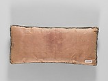 Cushion, Satin worked with silk and metal thread; long-and-short, satin, split, and couching stitches, British