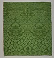 Fragment of damask with marriage emblems, Silk, Italian