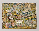 Abigail and David, Canvas worked with silk thread; tent and couching stitches, British