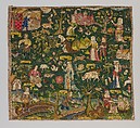 Labors of the Months, Canvas worked in wool, silk , and metal thread; tent, Gobelin, back, cross, and couching stitches, British