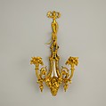 Pair of two-light wall brackets, Gilt bronze, French