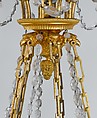 Fifteen-light chandelier, Gilt bronze, rock crystal, French