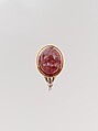 Head of a little boy, Carnelian and gold, probably Italian, Venice