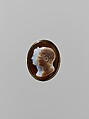Jugate portrait of a couple in Roman style, Giovanni Pichler  Italian, Sardonyx and gold, Italian, Rome