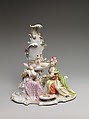 Turkish couple at coffee, Nymphenburg Porcelain Manufactory German, Hard-paste porcelain, German, Nymphenburg