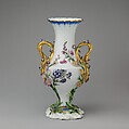 Vase (urne Duplessis) (one of a group of three), Vincennes Manufactory (French, ca. 1740–1756), Soft-paste porcelain decorated in polychrome enamels, gold, French, Vincennes