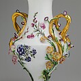 Vase (urne Duplessis) (one of a group of three), Vincennes Manufactory (French, ca. 1740–1756), Soft-paste porcelain decorated in polychrome enamels, gold, French, Vincennes