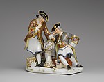 Two Freemasons, Meissen Manufactory (German, 1710–present), Hard-paste porcelain decorated in polychrome enamels, gold, German, Meissen