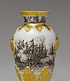 Vase (one of a pair), Meissen Manufactory (German, 1710–present), Hard-paste porcelain decorated in black enamel, gold, German, Meissen