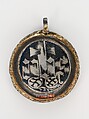 Pendant (one of a pair), Silver, niello, and gilt silver, probably Northern Italian