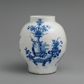 Vase, attributed to Saint-Cloud factory (French, mid-1690s–1766), Soft-paste porcelain decorated in underglaze blue, French, probably Saint-Cloud