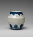 Potpourri jar, Louis Poterat Manufactory (French, early 1690s–1696), Soft-paste porcelain decorated in underglaze blue, French, Rouen