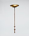 Vase (vase chinois) (one of a pair), Sèvres Manufactory (French, 1740–present), Hard-paste porcelain decorated in black enamel, platinum, two tones of gold; gilt metal; interior metal rod, French, Sèvres