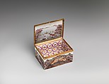 Snuffbox, Nymphenburg Porcelain Manufactory (German, 1747–present), Hard-paste porcelain; gold, German, Nymphenburg