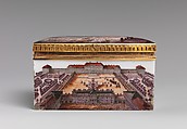 Snuffbox, Nymphenburg Porcelain Manufactory (German, 1747–present), Hard-paste porcelain; gold, German, Nymphenburg