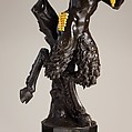 Five-light candelabrum (one of a pair), Derived from a model by Clodion (Claude Michel) (French, Nancy 1738–1814 Paris), Gilt and patinated bronze, serpentine marble, French