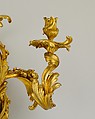 Pair of three-light wall brackets, Gilt bronze, French