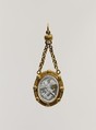 Badge of the Order of Saint Michael, Shell cameo, mounted in gold, with seashell motifs, French