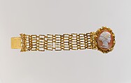 Bracelet (part of a set), Gold, shell (Cassia rufa), Italian, probably Naples