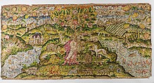 Orpheus Charming the Animals, Canvas worked with silk thread; tent, stem, split, knot, long-and-short, and couching stitches, British