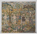 Adam and Eve with Charles I and Henrietta Maria, Canvas worked with silk and metal thread; tent and couching stitches, British