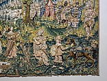 Return of Jephthah, Canvas worked with silk and metal thread; tent, Gobelin, satin, split, stem, knotted, straight, Ceylon, couching, and detached buttonhole stitch variations, British