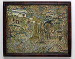Embroidered picture, Silk on canvas, British