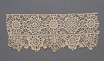 Border (five points), Needle lace, punto in aria, Netherlandish
