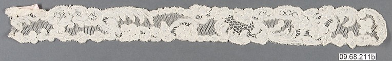 Pair of lappets, Bobbin lace, point d'Angleterre, Flemish