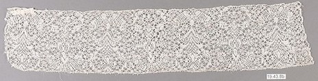Piece (one of three), Bobbin lace, Flemish