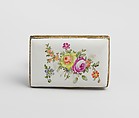 Snuffbox in the form of a squirrel, Johann Andreas Bechdolff (German), Hard-paste porcelain, copper gilt, German, Schrezheim