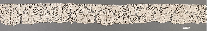 Border, Needle lace, mezzo punto, Italian or Spanish