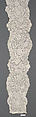Pair of lappets, Bobbin lace, point d'Angleterre, Flemish, Brussels