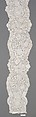 Pair of lappets, Bobbin lace, point d'Angleterre, Flemish, Brussels