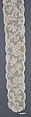 Lappet (one of a pair), Bobbin lace, Flemish, Mechlin