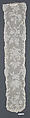 Barbe (one of three pieces), Bobbin lace, French
