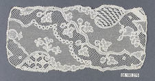 Fragment, Bobbin lace, possibly French