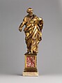 Saint Peter, Cosimo Fanzago (Italian, born Lombard, active chiefly in Naples, 1591–1678), Bronze, fire-gilt, on a later base, Italian, Naples