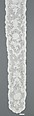 Pieced cap border with tabs, Bobbin lace, French